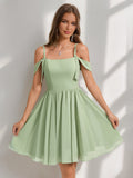 Aurelia sage green front view homecoming dress