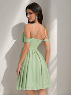 Aurelia sage green back view homecoming dress