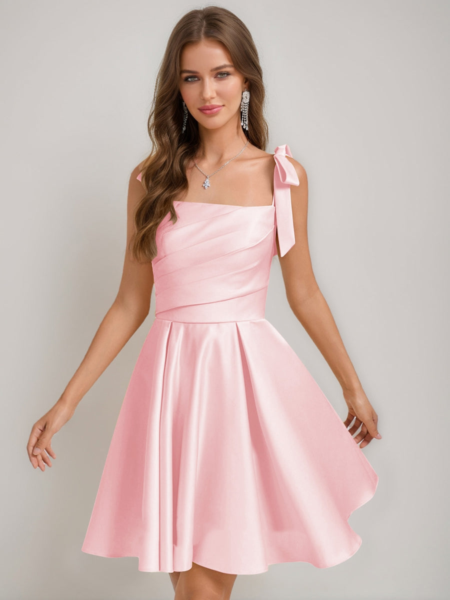 Sabella blush front view homecoming dress