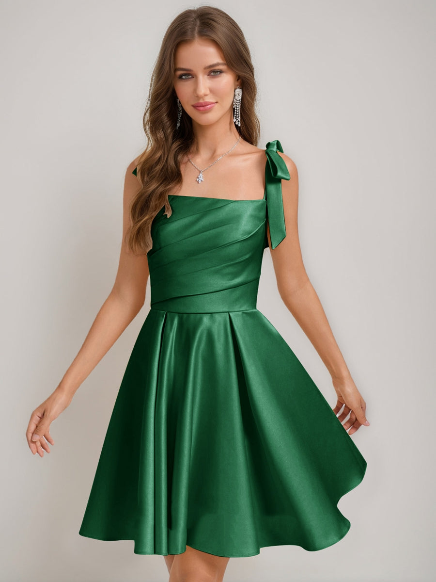 Sabella emerald front view homecoming dress