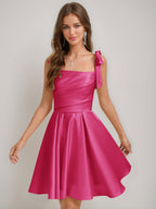 Sabella fuchsia front view homecoming dress