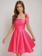 Sabella hot pink front view homecoming dress