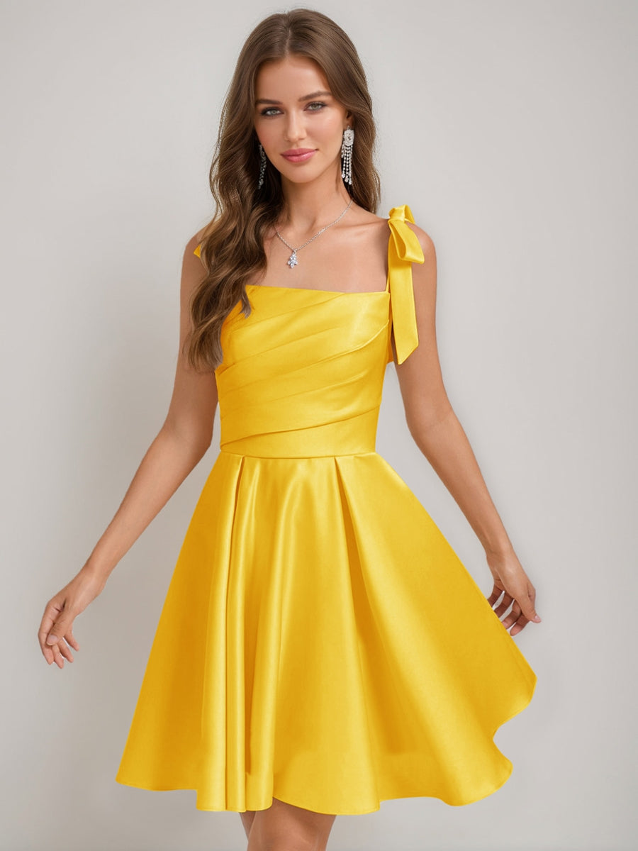 Sabella gold front view homecoming dress