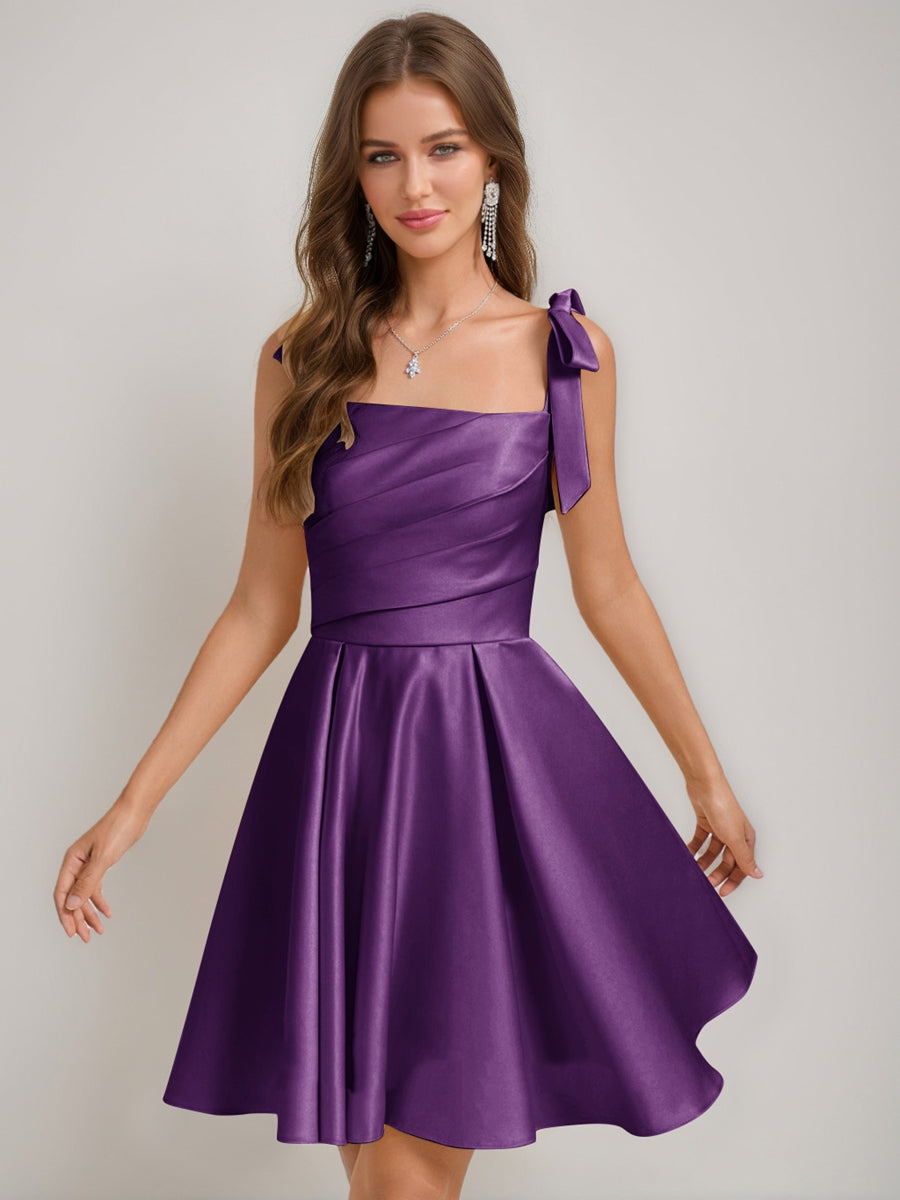 Sabella grape front view homecoming dress