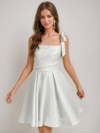 Sabella ivory front view homecoming dress