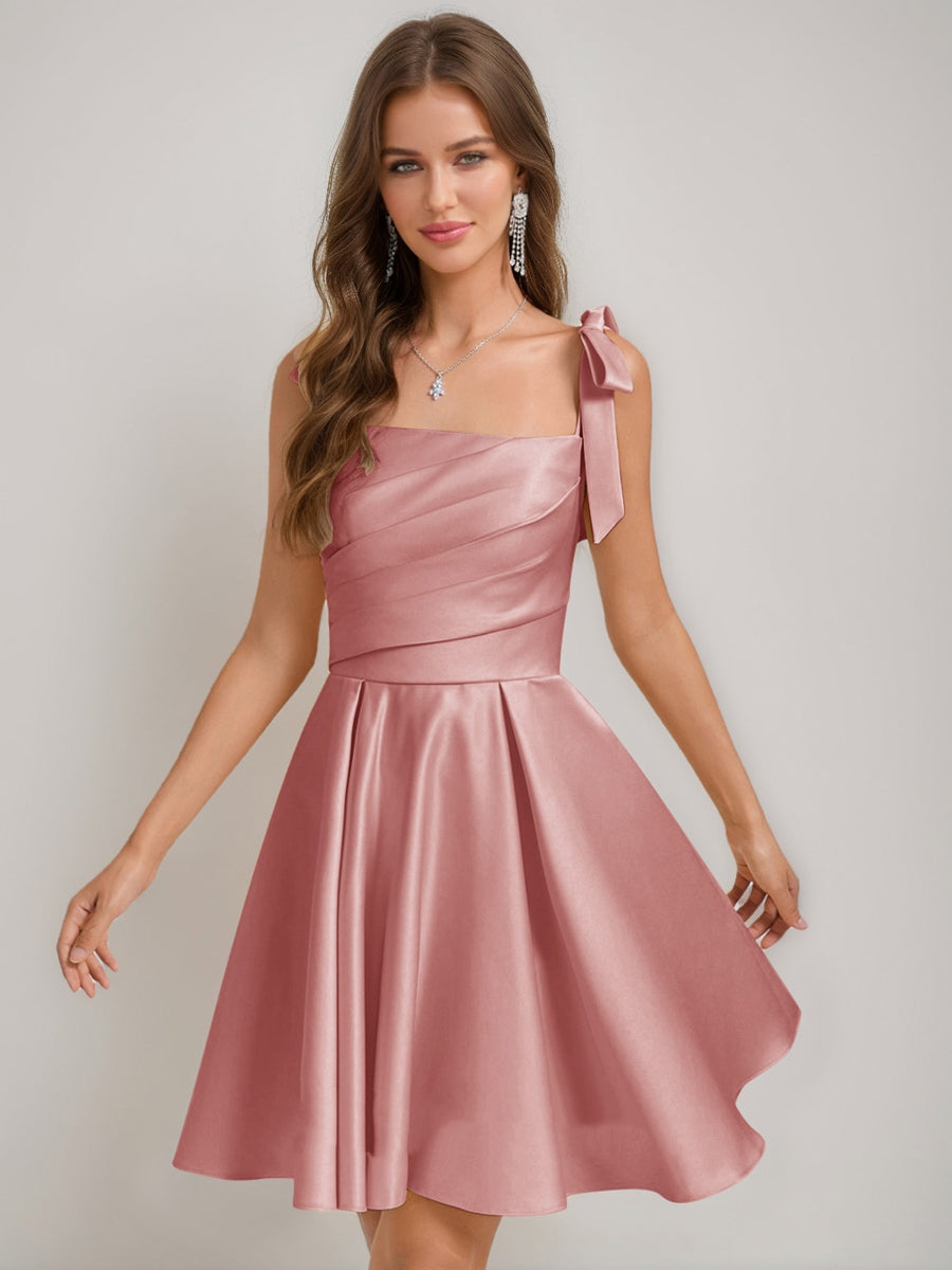 Sabella mauve front view homecoming dress