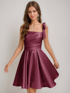 Sabella plum front view homecoming dress