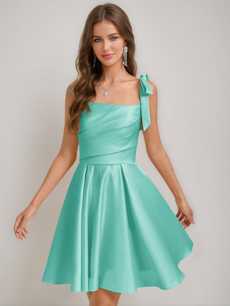 Sabella turquoise front view homecoming dress