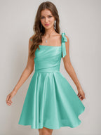 Sabella turquoise front view homecoming dress