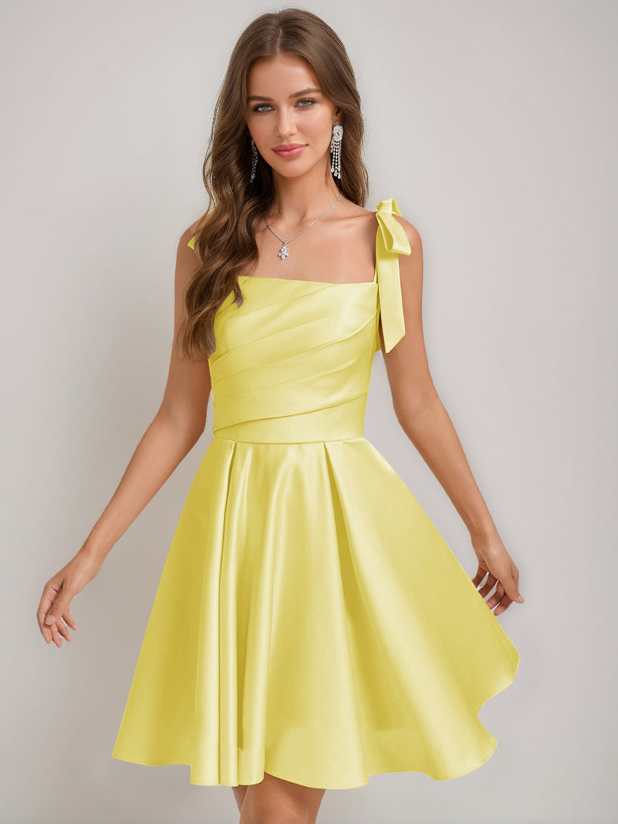 Sabella yellow alternate front view 2 homecoming dress