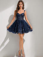 Ianthe navy blue alternate view homecoming dress
