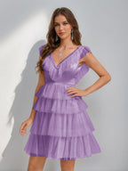 Sorelle wisteria front view homecoming dress