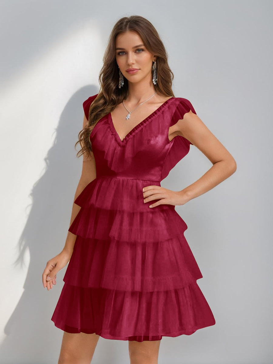 Sorelle burgundy alternate front view 2 homecoming dress