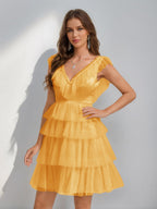 Sorelle gold alternate front view 2 homecoming dress