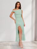 Florence Bloom Sage Green front view wedding guest dress