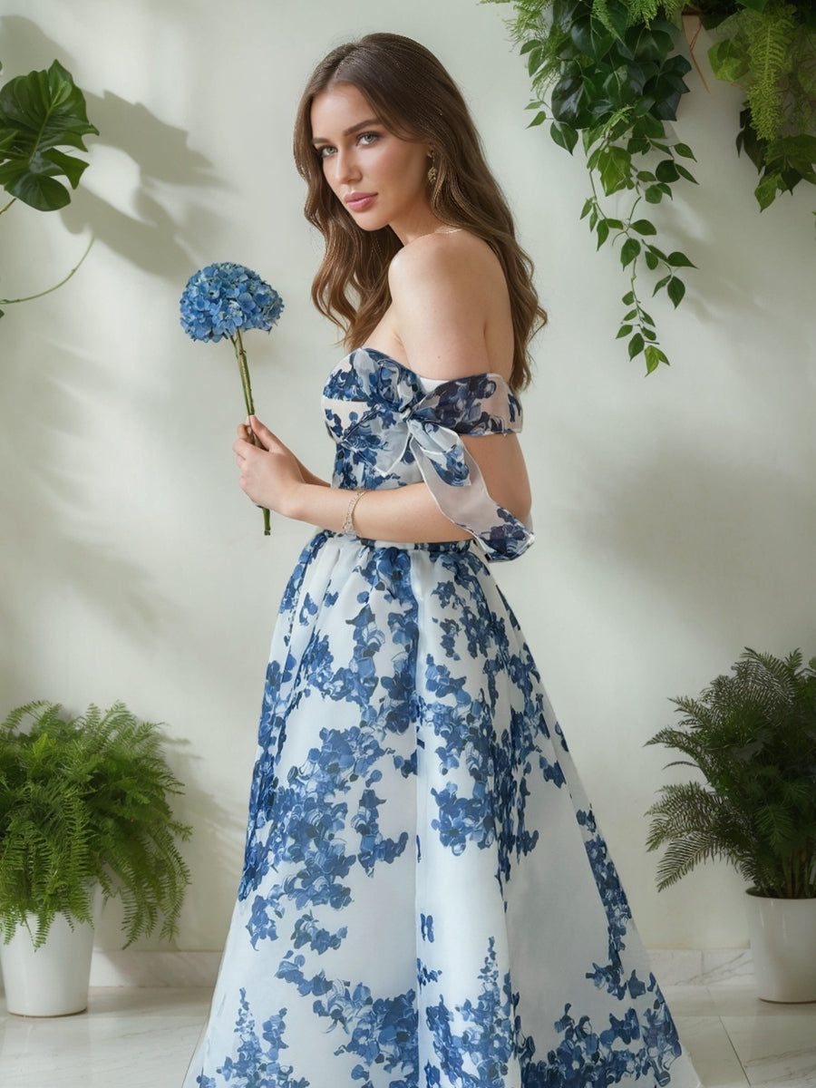 Rosalie Cove Royal Blue back view prom dress