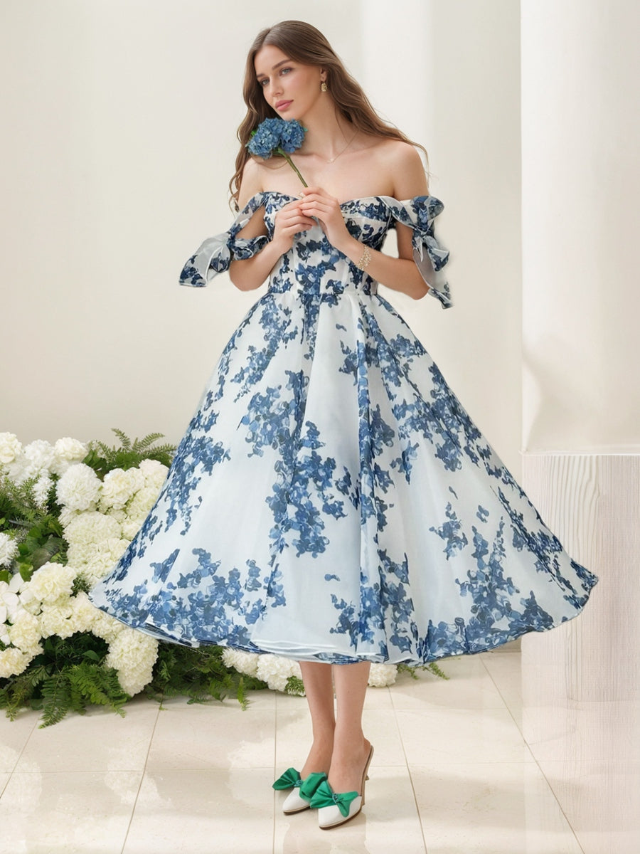 Rosalie Cove Royal Blue side view prom dress