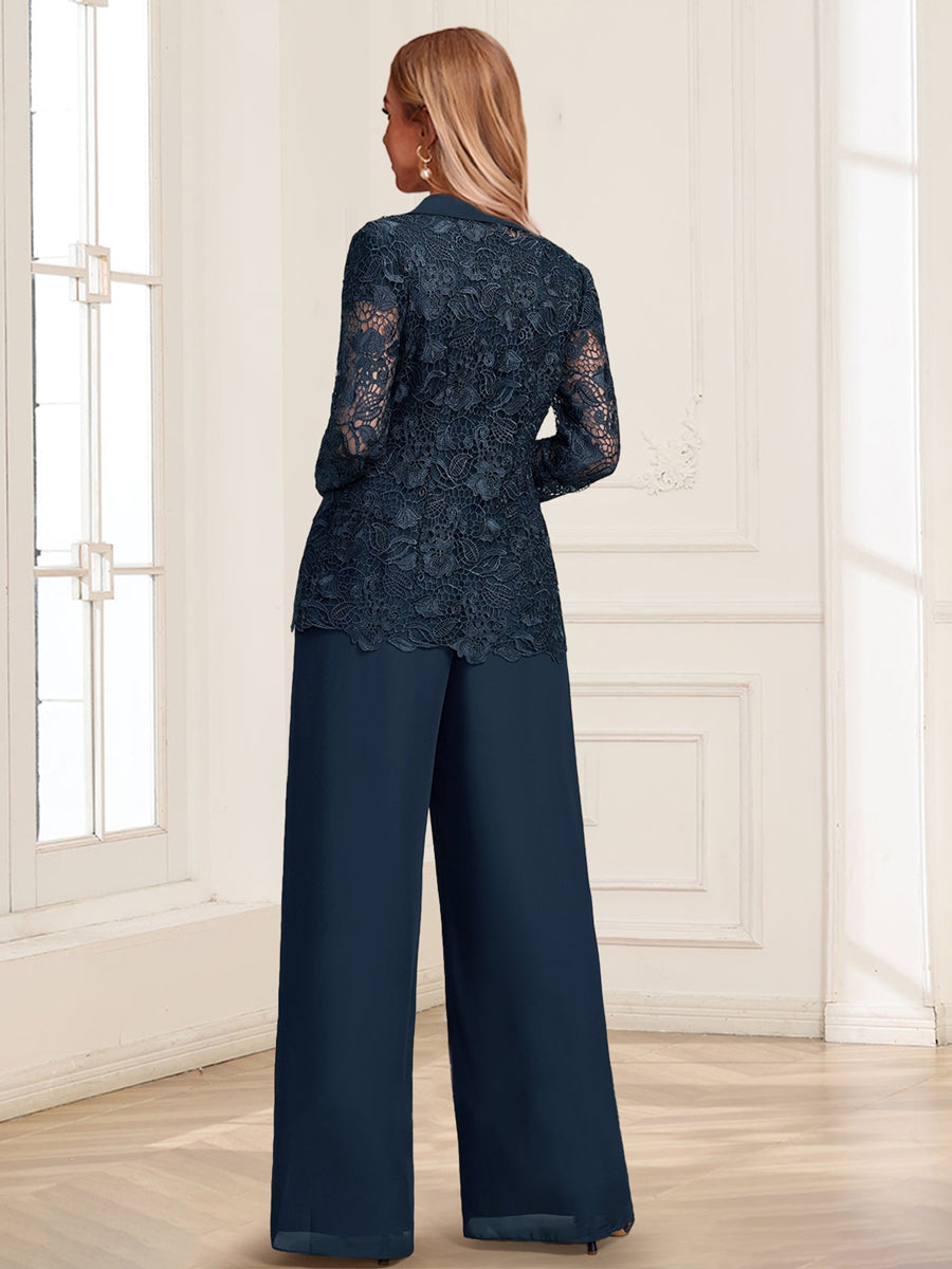 Orla June Navy Blue back view mother of the bride dress