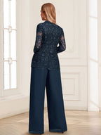 Orla June Navy Blue back view mother of the bride dress