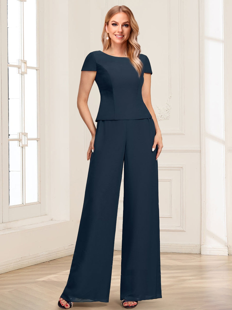 Orla June Navy Blue side view mother of the bride dress