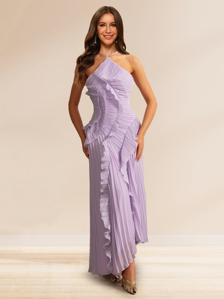 Tallulah Moon Lavender front view wedding guest dress