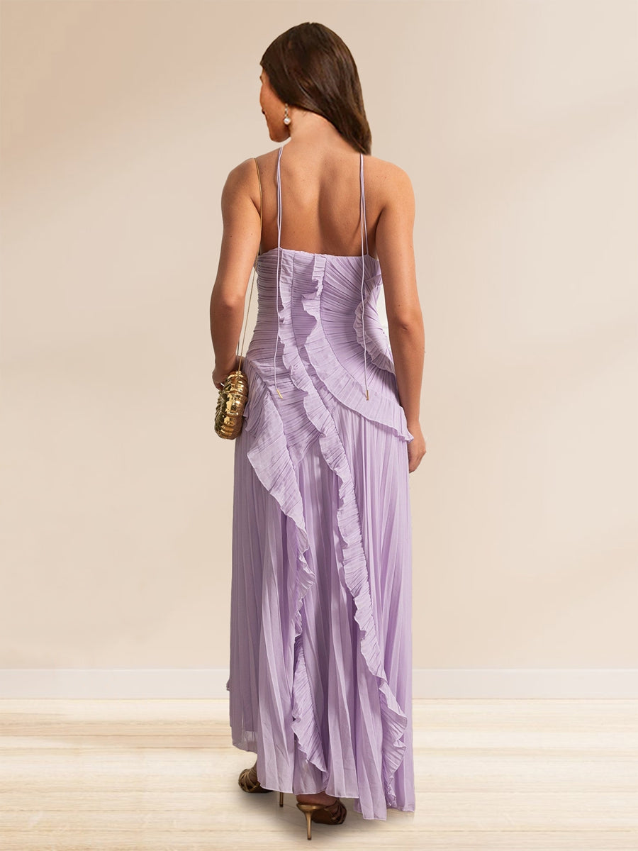 Tallulah Moon Lavender back view wedding guest dress