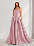 Eulalie mauve front view prom dress