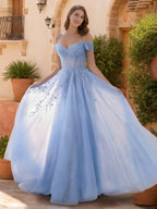 Perrine Snow Lavender front view prom dress