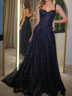 Kaelia Moon Black front view prom dress