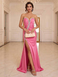 Zinnia Clare Hot Pink front view prom dress