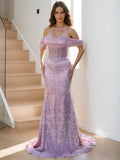 Undine Mae Lilac front view prom dress