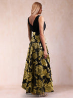 Teresa Mae Black back view mother of the bride dress
