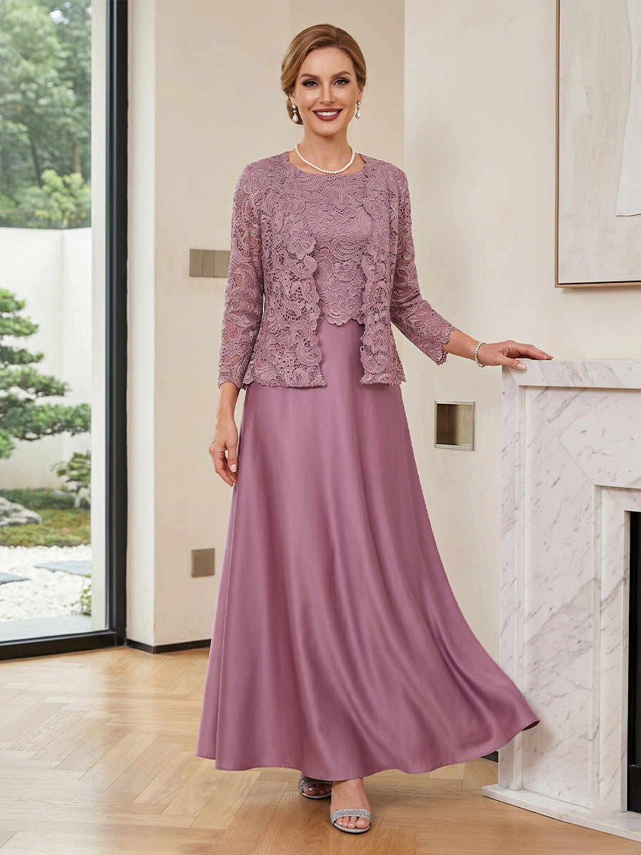 Desiree Mauve front view wedding guest dress