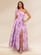 Julienne Sage Rose Pink front view prom dress