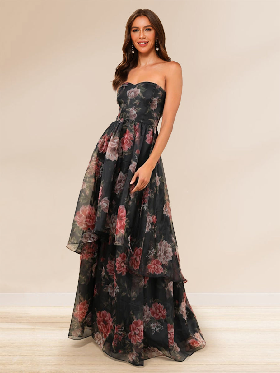 Isabeau Rain Black front view prom dress