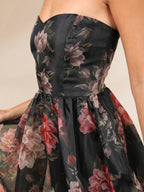 Isabeau Rain Black side view prom dress