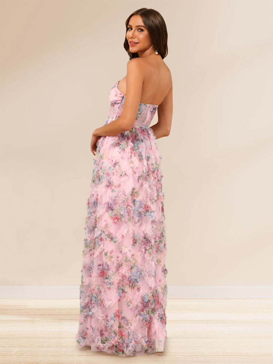 Hyacintha Vale Rose Pink back view prom dress
