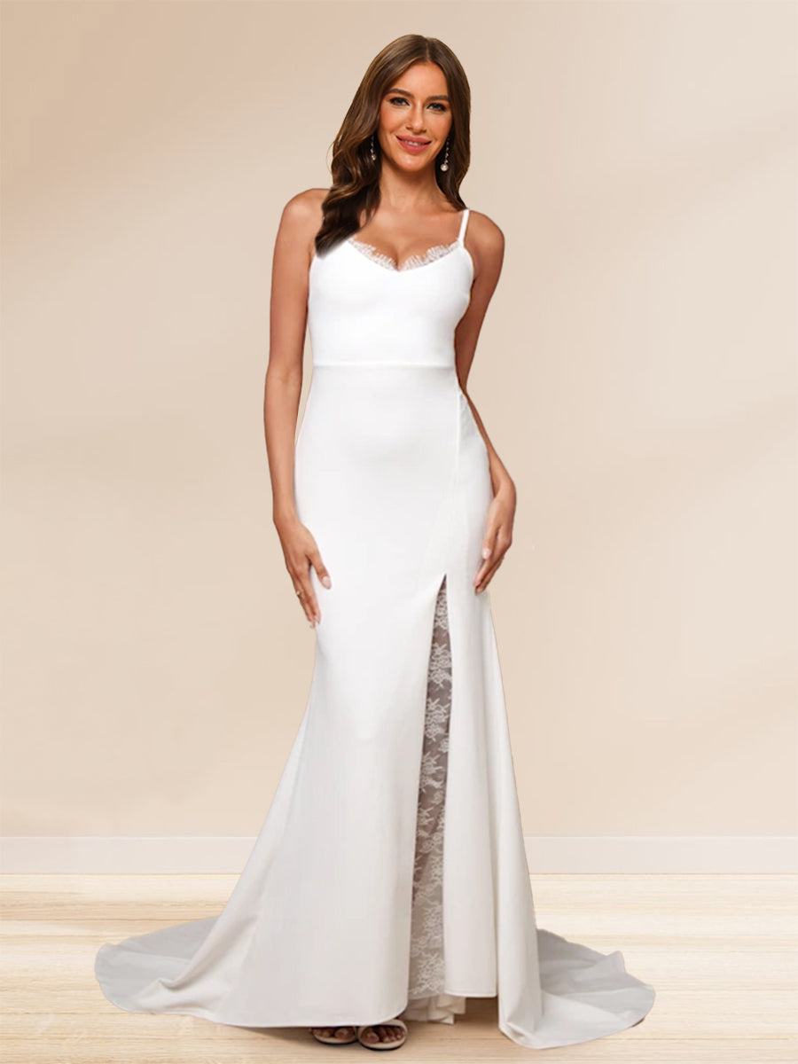 Fiora Blythe White front view prom dress