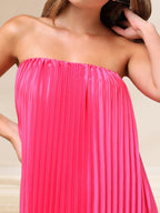 Elaris Moon Hot Pink side view prom dress