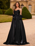 Delphine Rose Black front view prom dress