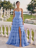 Briony Fawn Royal Blue front view prom dress