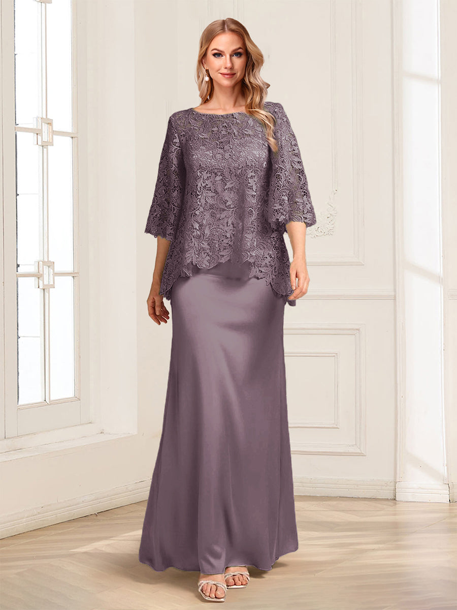 Heloise Amber Wisteria front view mother of the bride dress