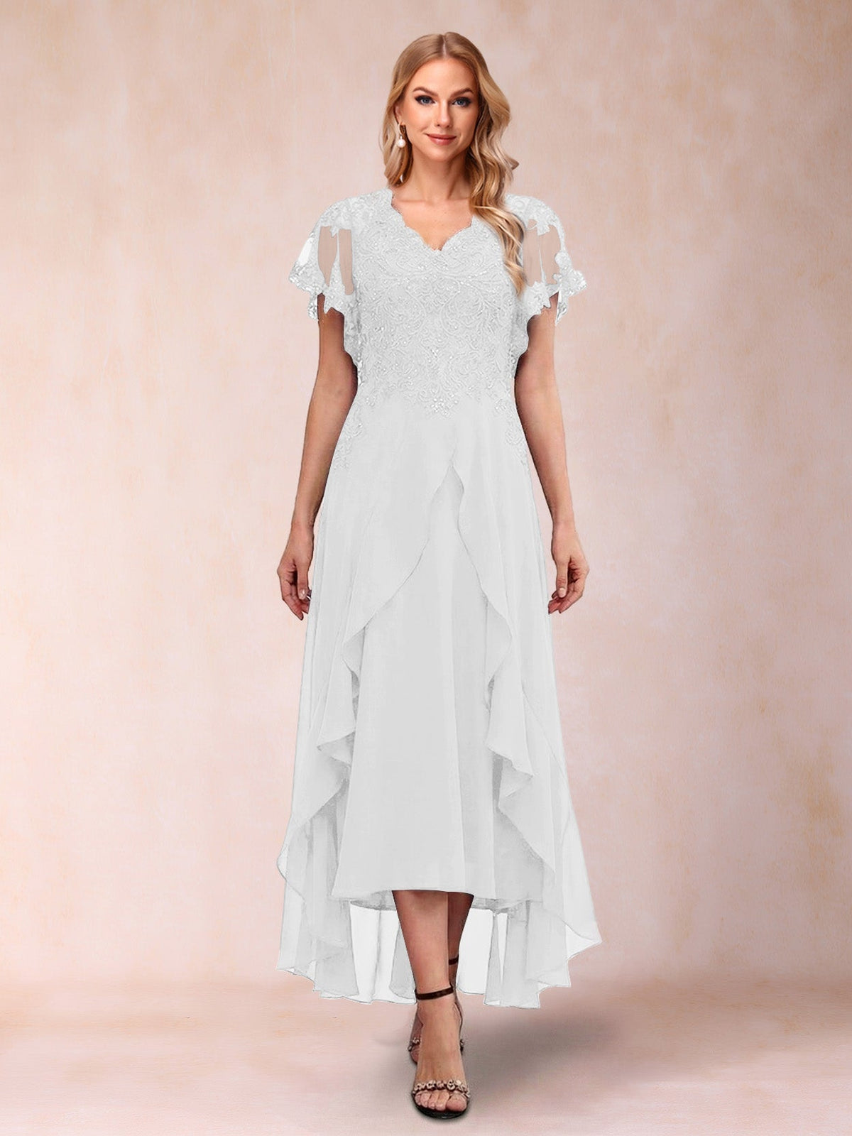 Eleanora Bloom Ivory back view mother of the bride dress