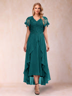 Eleanora Bloom Peacock front view mother of the bride dress