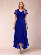Eleanora Bloom Royal Blue side view mother of the bride dress