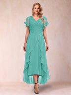 Eleanora Bloom Pool Blue back view mother of the bride dress