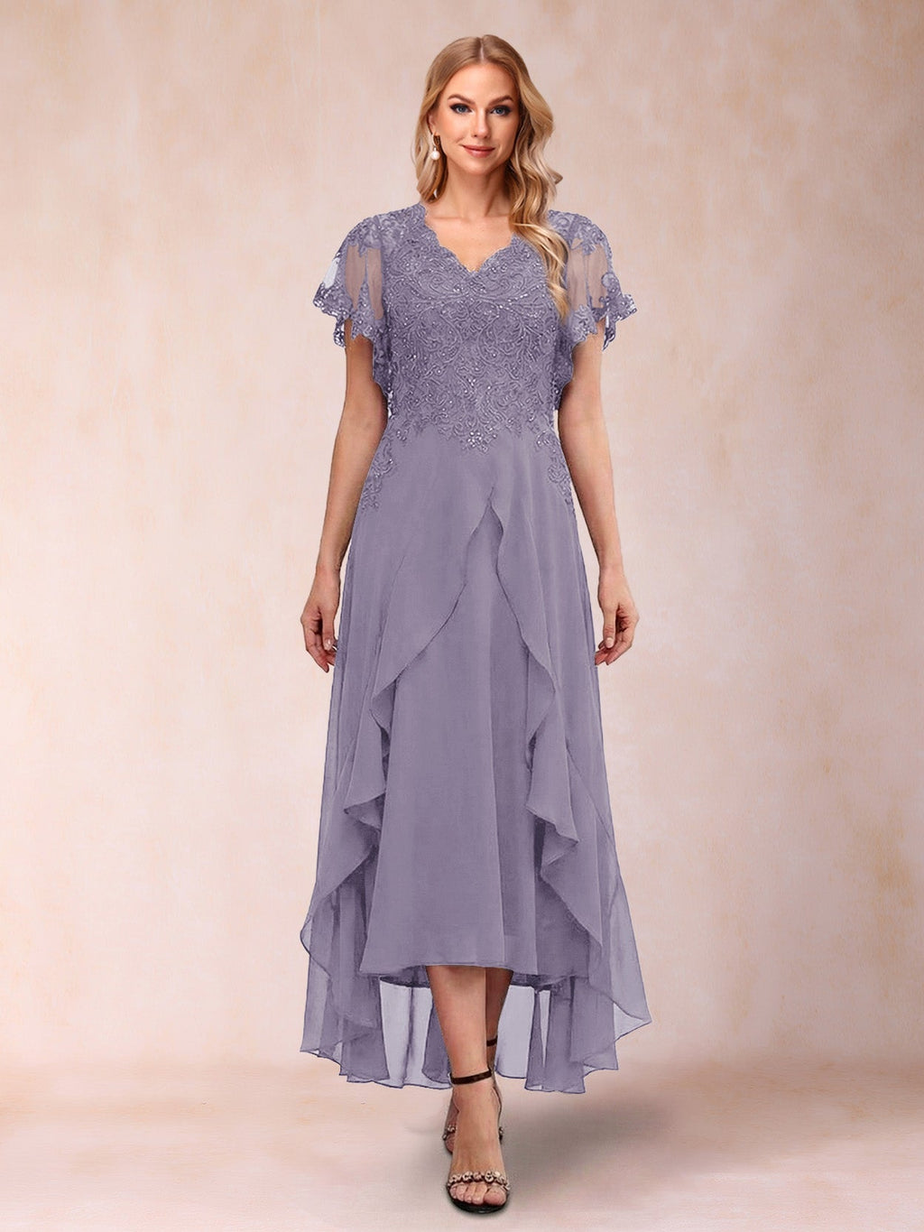 Eleanora Bloom Wisteria back view mother of the bride dress