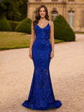 Heliora Tess Royal Blue front view prom dress