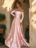 Damarielle Snow Pearl Pink front view prom dress