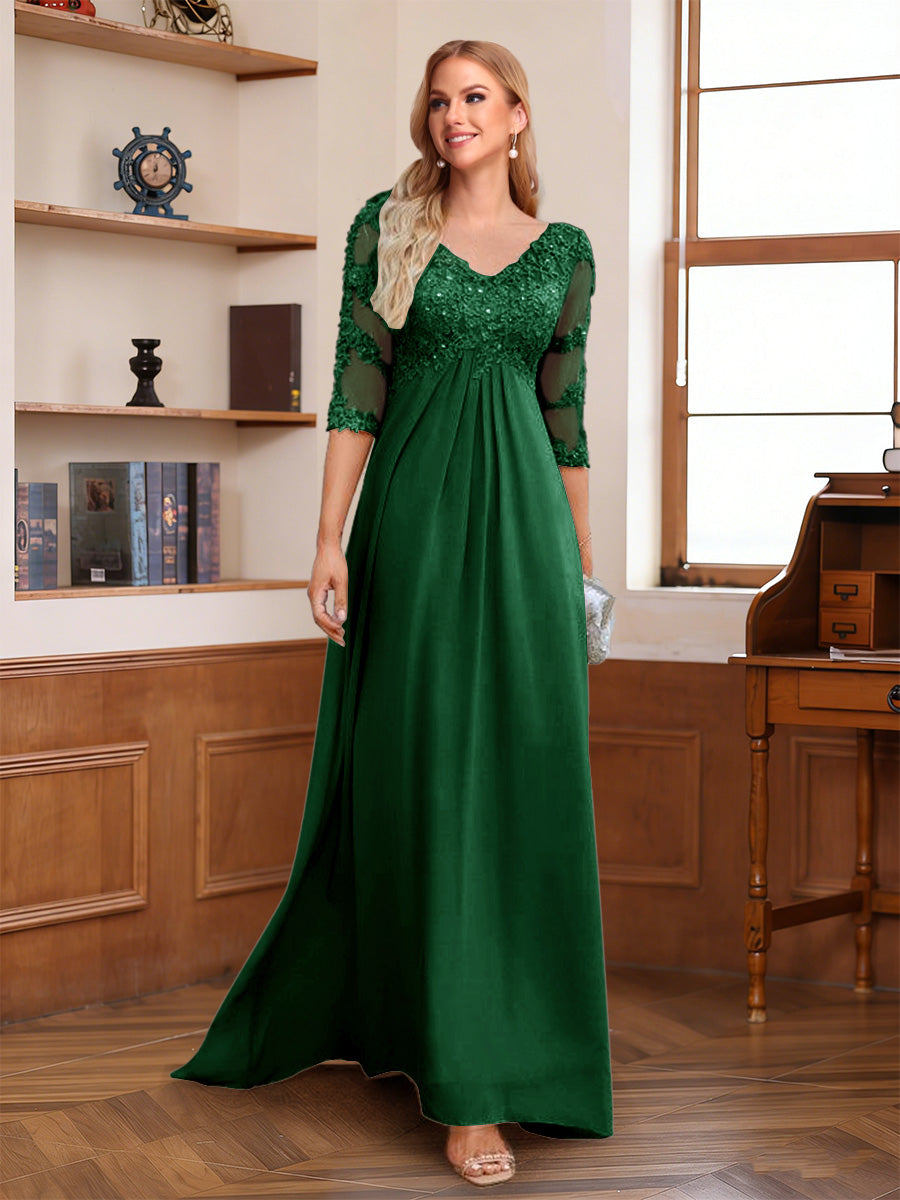 Rina Claire Emerald front view mother of the bride dress